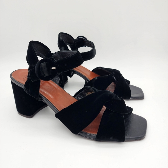 PENELOPE CHILVERS Infinity Velvet Sandals Black Spain Size 8 - Picture 9 of 16